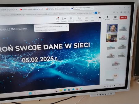 Webinar ''Chroń swoje dane w sieci'' Urzędu Komunikacji Elektronicznej dla klas ...