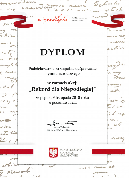Śpiewamy Hymn dla Niepodległej