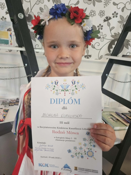 III miejsce Michasi w Powiatowym Konkursie Recytatorskim Literatury Kaszubskiej „Rodnô Mòw