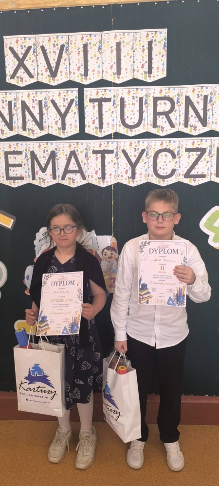 II miejsce Natana w XVII Gminnym Turnieju Matematycznym 