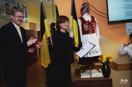 Odsłonięcie obelisku pamięci Jana Trepczyka i Aleksandra Labudy