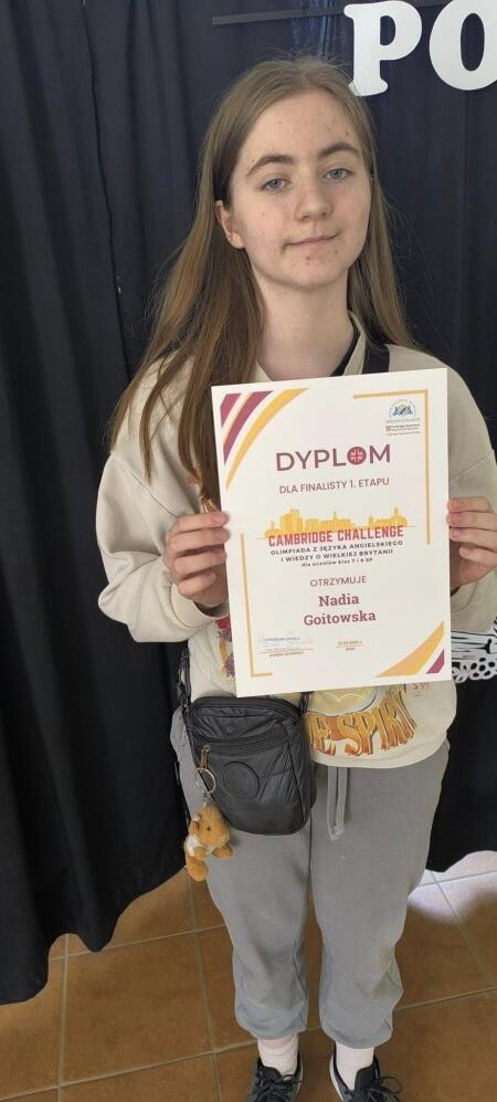 Nadia Goitowska finalistką I etapu finału Olimpiady z Języka Angielskiego